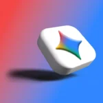 White cube with colorful star logo on gradient background